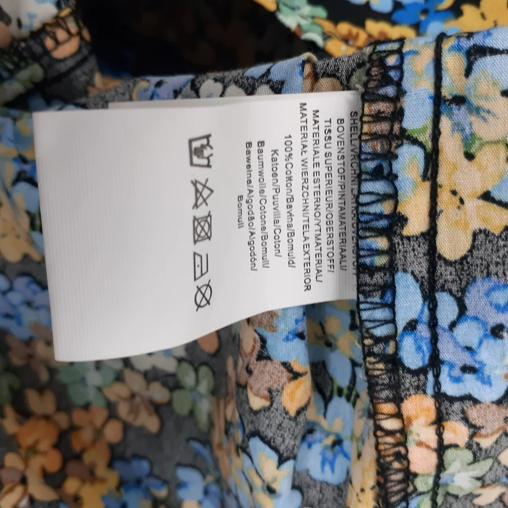 Glamorous Ditsy Floral Cotton Mini Dress Blue Green Multi US 6 NWT